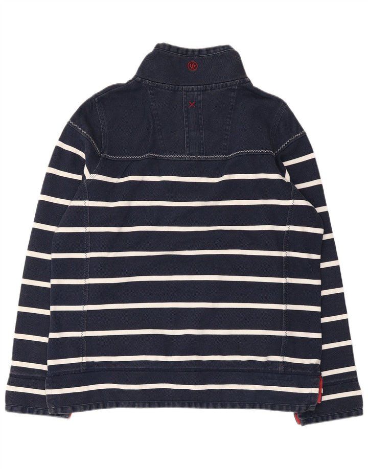 FAT FACE Dame Sweatshirt med lynlås i DK 12 Mellem marineblå stribet