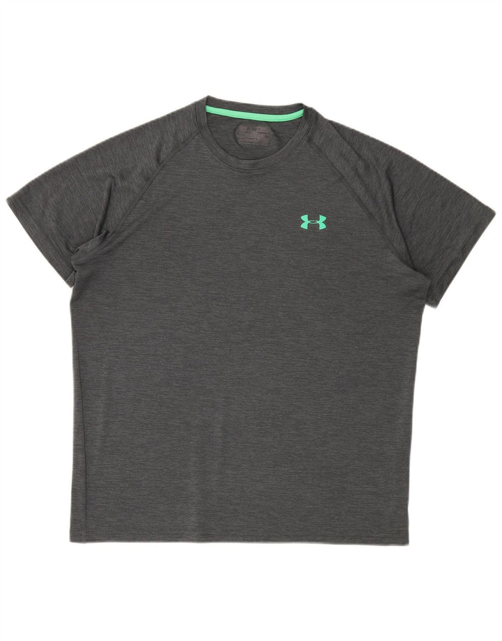 UNDER ARMOUR Herre T-Shirt Top Stor Grå Flecked