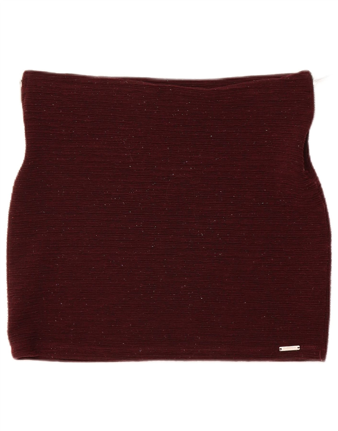 Superdry Mini-nederdel til kvinder Large W32 Burgundy Flecked Polyester