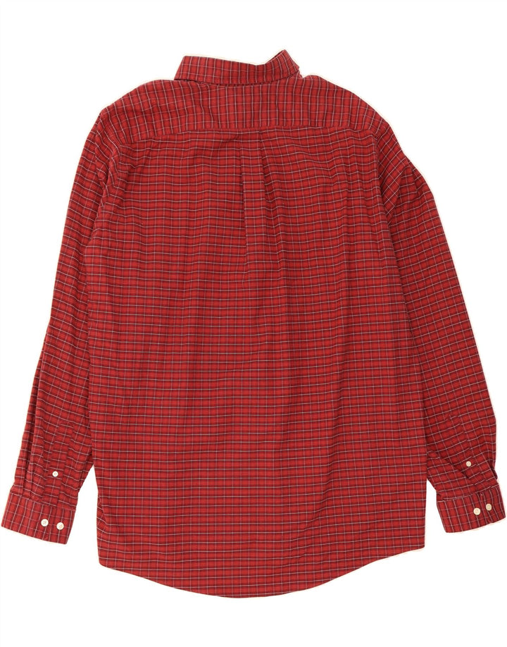 EDDIE BAUER Mens Relaxed Fit Shirt XL Red Check Cotton Vintage Eddie Bauer and Second-Hand Eddie Bauer from Messina Hembry 