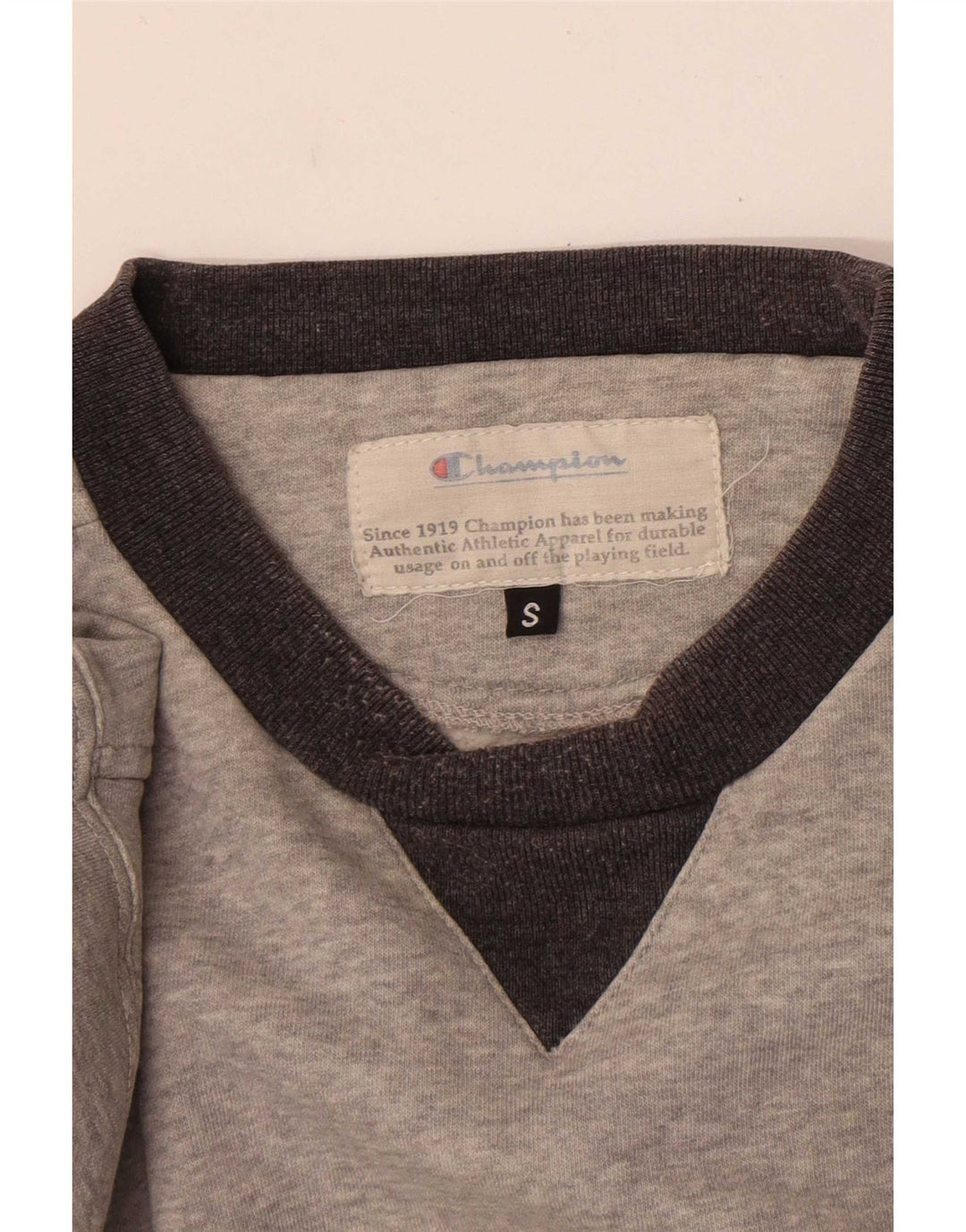 Champion Herre Sweatshirt Jumper Lille Grå Colourblock