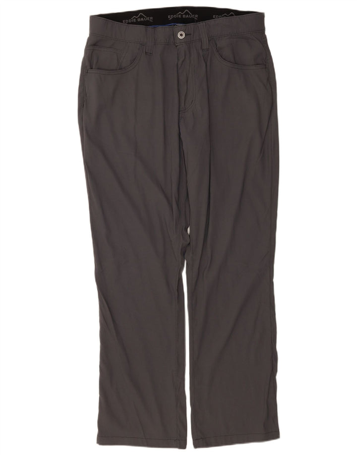 Eddie Bauer Straight Casual Bukser til mænd W34 L30 Grå Nylon