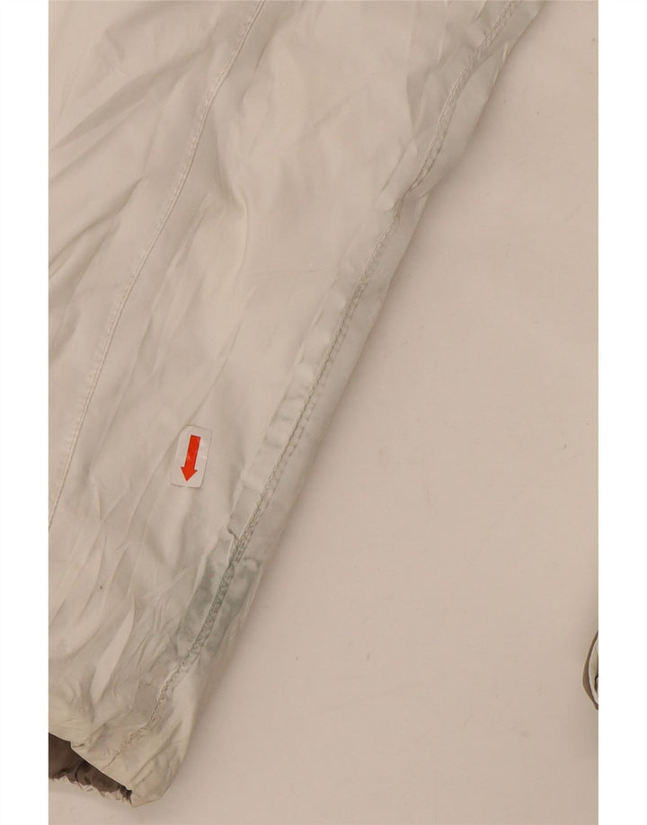 K-WAY Girls Hooded Reversible Padded Jacket 8-9 Years White Polyamide