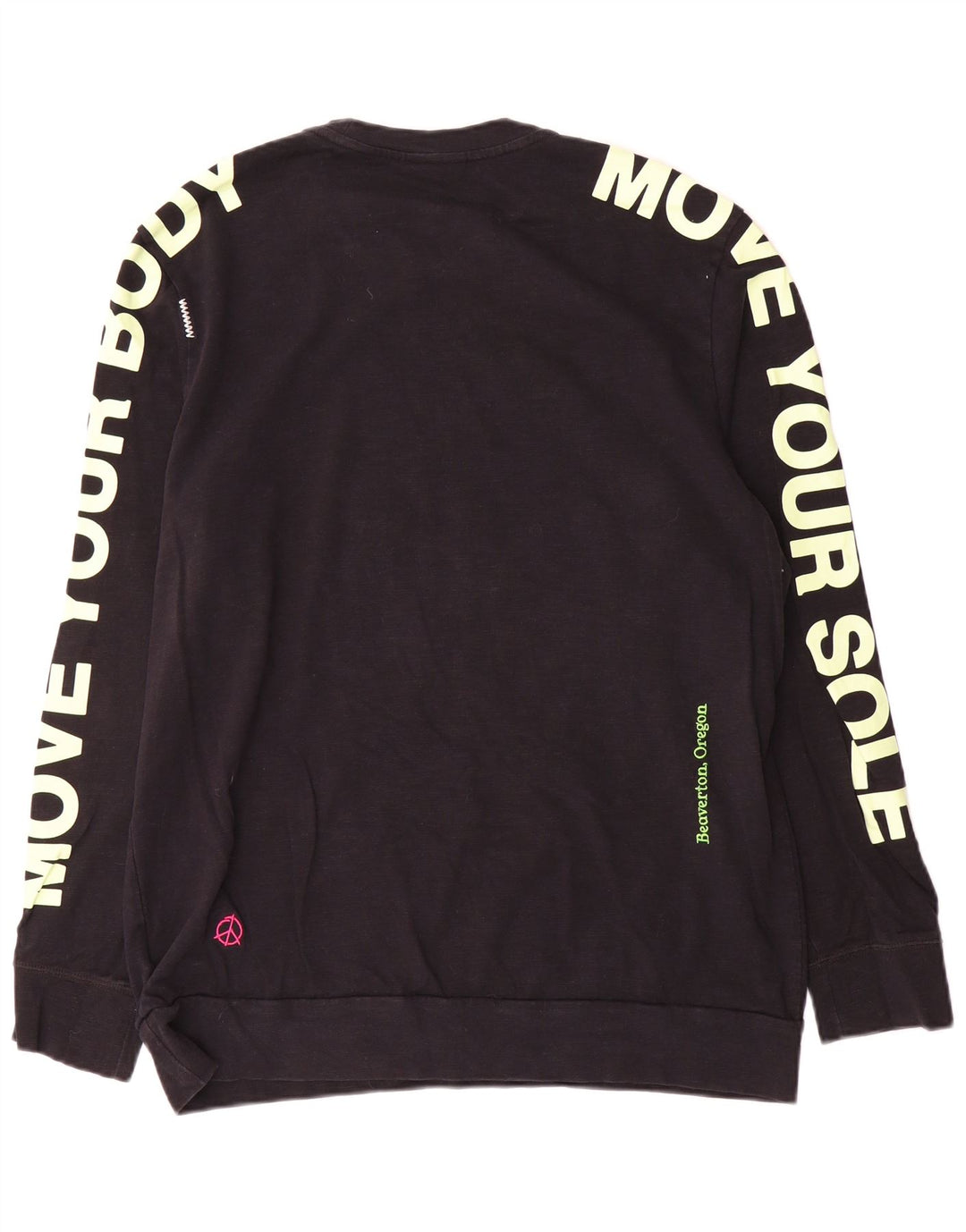 Nike Herre grafisk Regular Fit Sweatshirt Jumper Stor sort bomuld