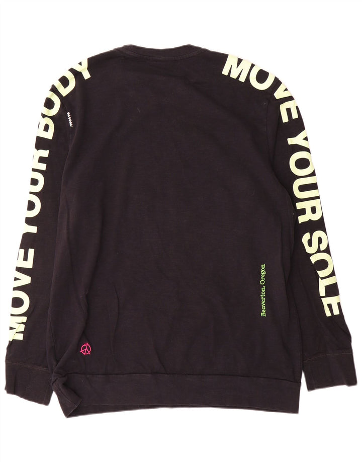 Nike Herre grafisk Regular Fit Sweatshirt Jumper Stor sort bomuld