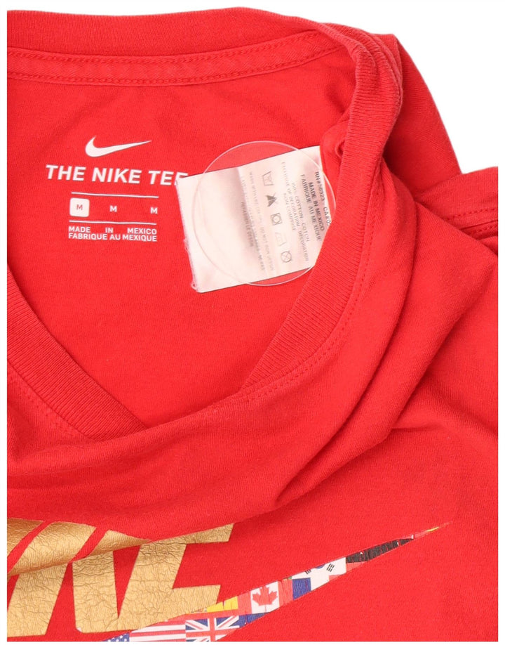 Nike grafisk t-shirt til mænd, medium rød bomuld