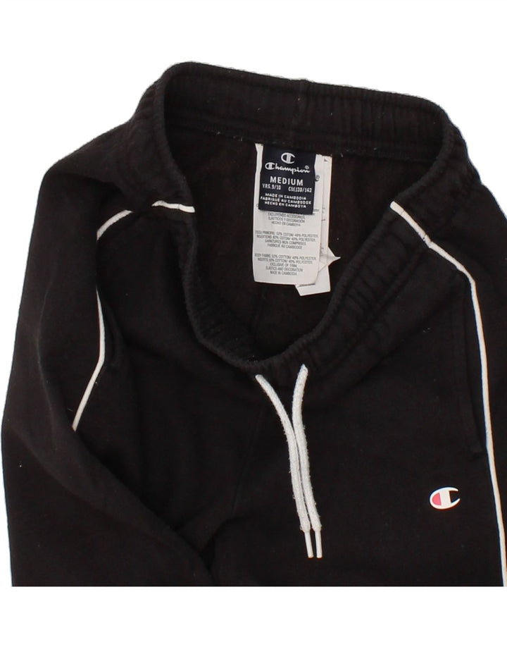 CHAMPION Boys Tracksuit Trousers Joggers 9-10 Years Medium Black Cotton Vintage Champion and Second-Hand Champion from Messina Hembry 