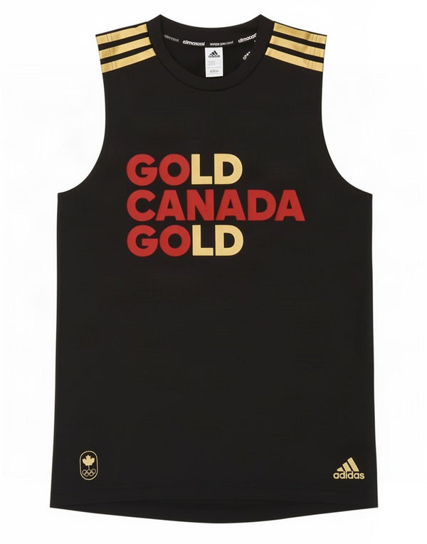 Adidas Boys Canada Grafisk Vest Top 13-14 År Sort Polyester