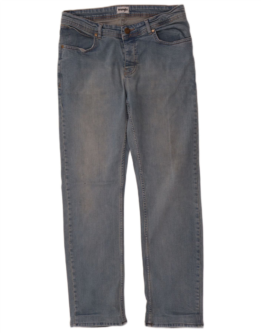 Wrangler Straight Jeans til mænd W34 L31 Blå Bomuld
