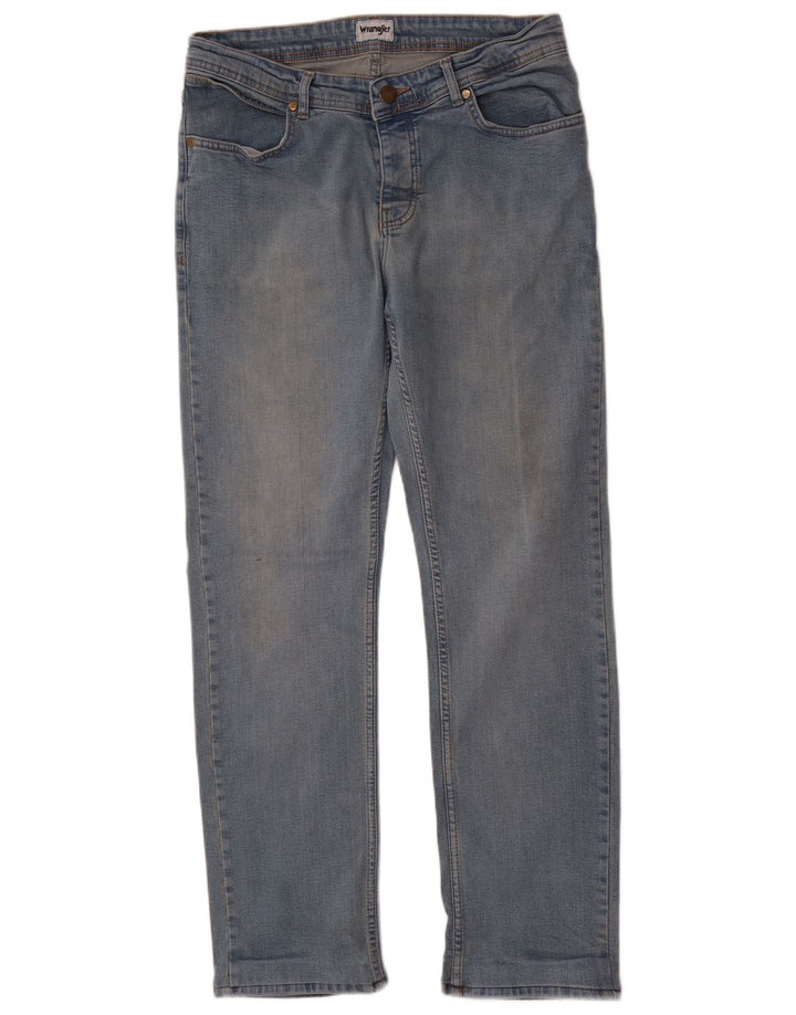 Wrangler Straight Jeans til mænd W34 L31 Blå Bomuld