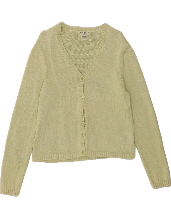 EDDIE BAUER Womens Cardigan Sweater UK 12 Medium Green Cotton Vintage Eddie Bauer and Second-Hand Eddie Bauer from Messina Hembry 