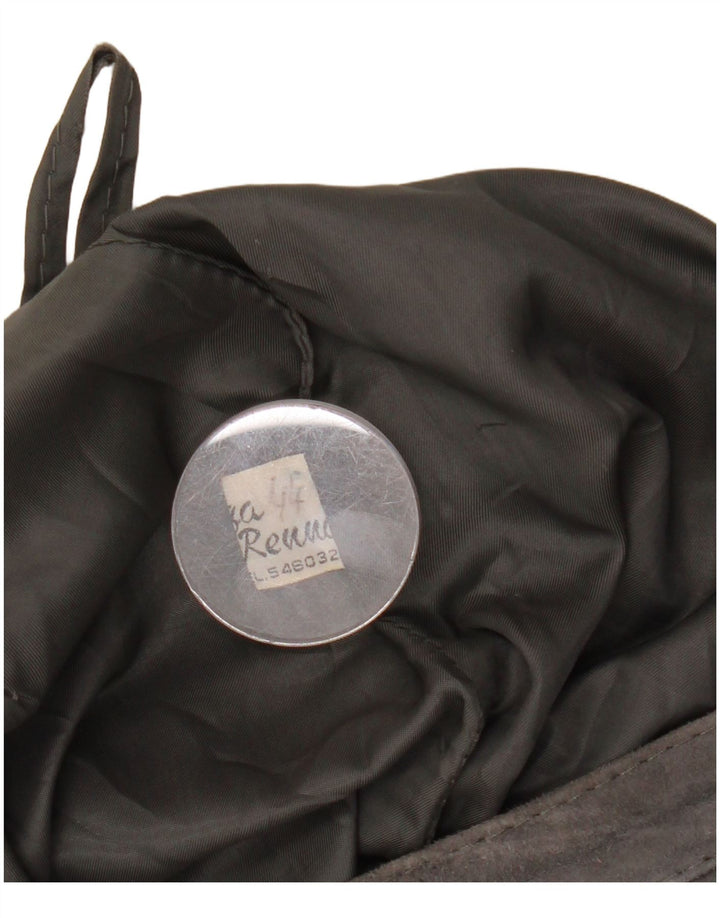 VINTAGE Dame ruskindsnederdel IT 44 W27 L26 Grå