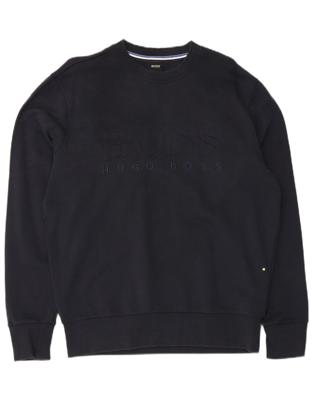 Hugo Boss Herre grafisk sweatshirt Jumper Medium Navyblå Bomuld