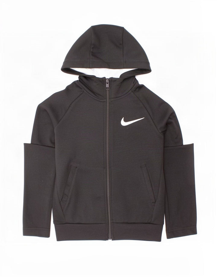 Nike hættetrøje med lynlås til drenge 3-4 år XS Sort Colourblock Polyester