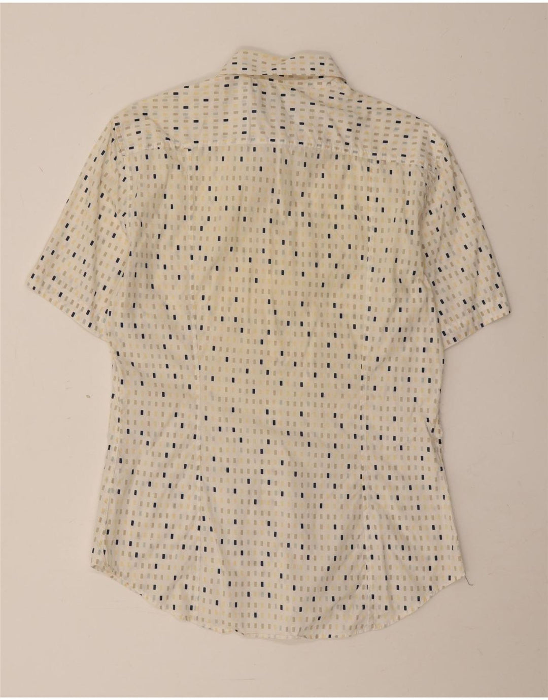 French Connection Kortærmet Herreskjorte Medium Beige Plettet Bomuld