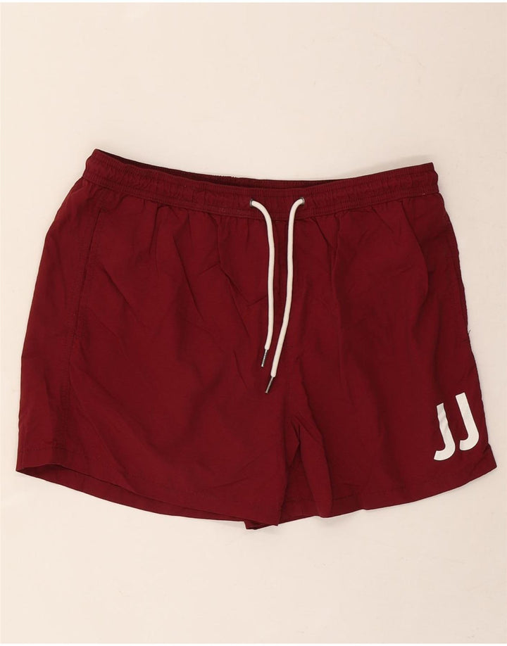 Jack & Jones Grafiske badeshorts til mænd store bordeaux polyester