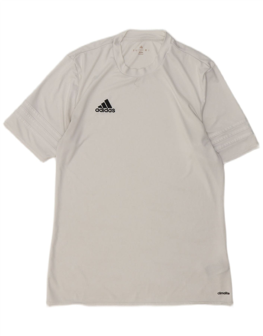 ADIDAS Herre Climalite T-Shirt Top Medium White Polyester