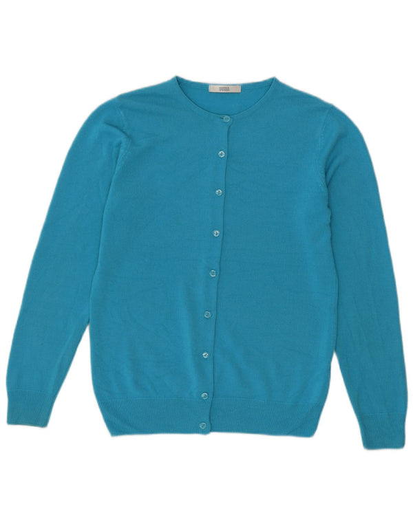 Marks & Spencer Womens Cardigan Sweater UK 8 Small Turquoise Acrylic