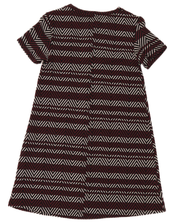 Zara Dame Trafaluc A-Line Kjole UK 8 Small Multicolor Chevron