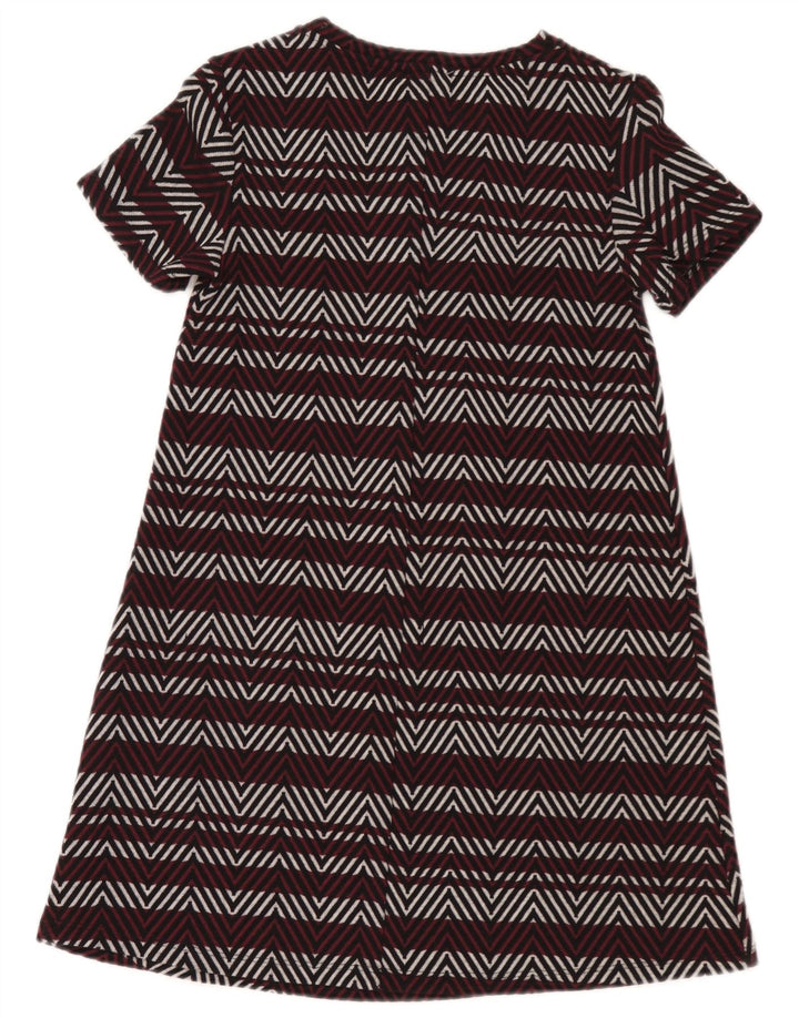 Zara Dame Trafaluc A-Line Kjole UK 8 Small Multicolor Chevron