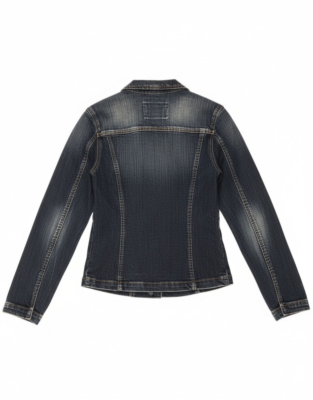 Vitamina Dame 1 Knap Denim Blazer Jacket UK 14 Medium Blue Bomuld