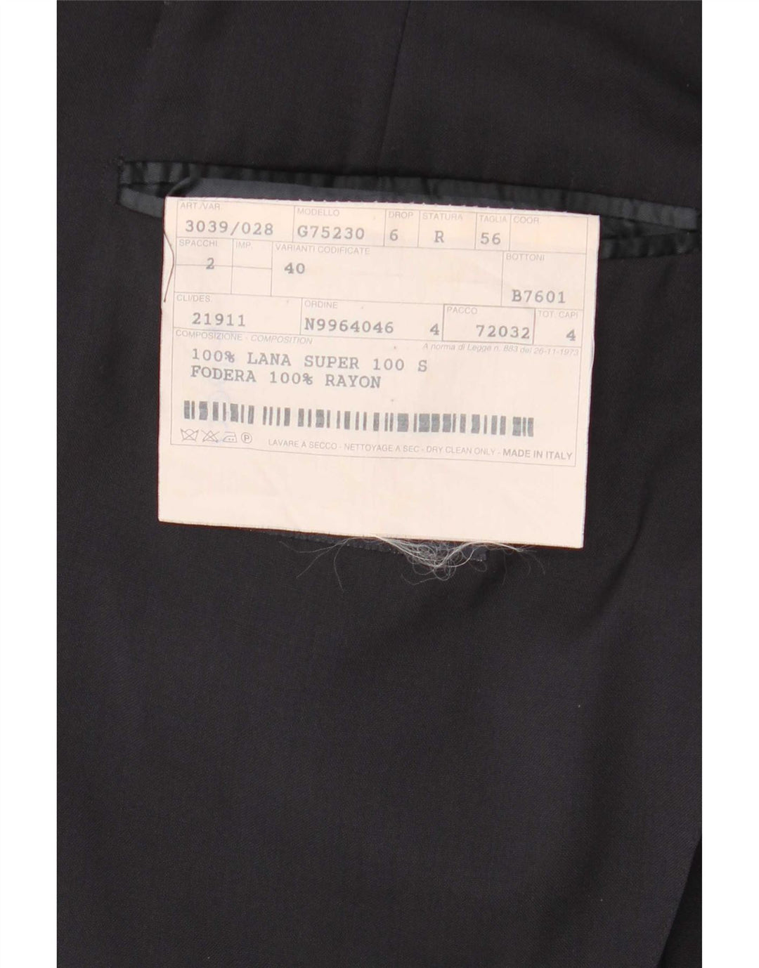 Burberry Herre 3-knaps blazerjakke IT 56 XL Navy Blue Wool