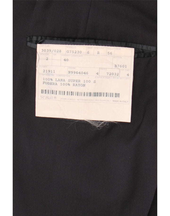Burberry Herre 3-knaps blazerjakke IT 56 XL Navy Blue Wool