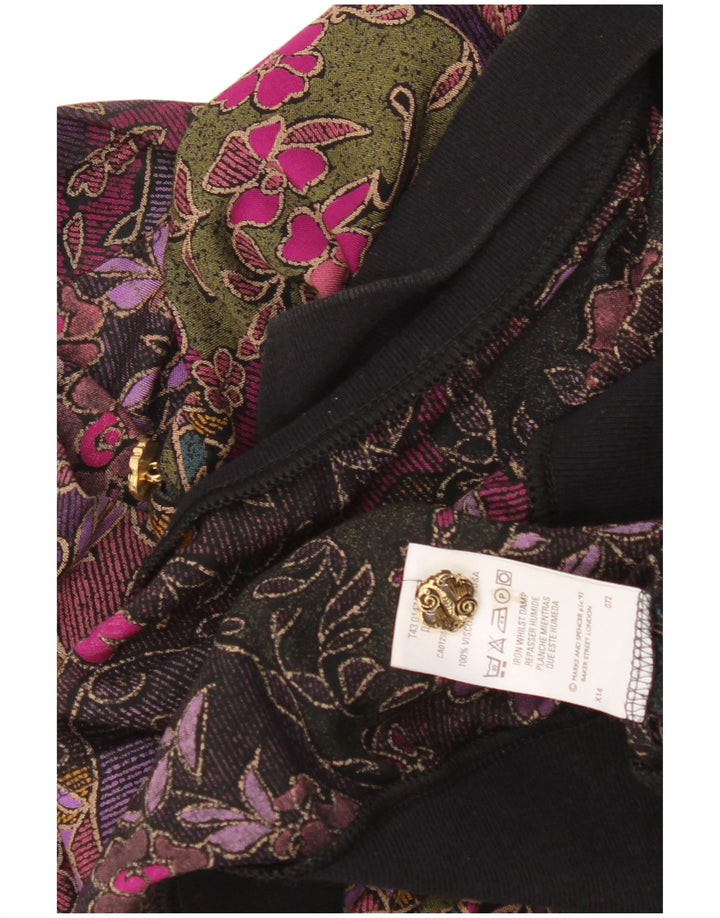 St Michael Dame Shirt Bluse UK 20 2XL Flerfarvet Floral Viscose
