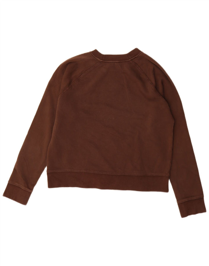 Zara Dame Sweatshirt Jumper UK 14 Medium Brun Bomuld