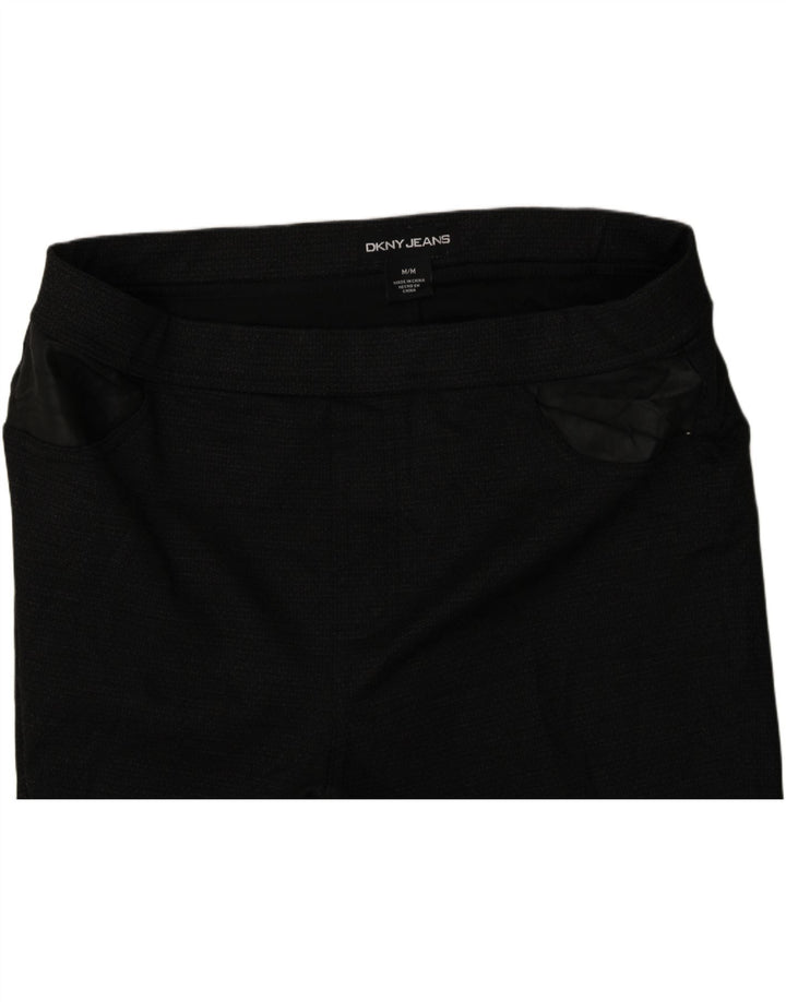 DKNY Womens Skinny Capri Trousers Medium W30 L20 Black Polyester Vintage Dkny and Second-Hand Dkny from Messina Hembry 