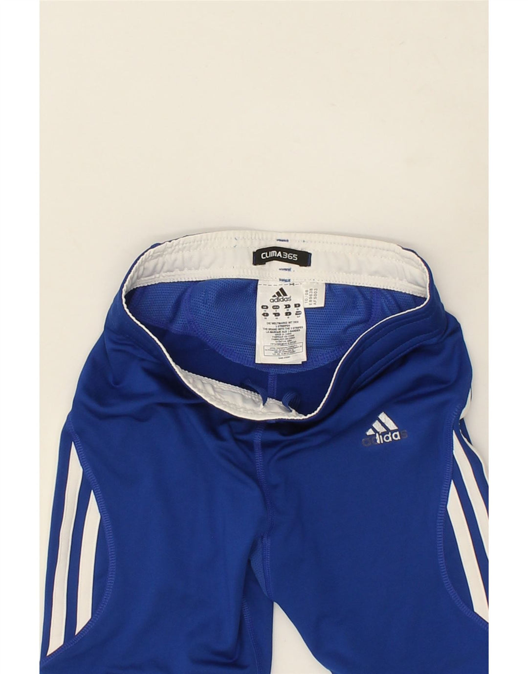ADIDAS Boys Clima 365 Sport Shorts 9-10 Years Blue Polyester Vintage Adidas and Second-Hand Adidas from Messina Hembry 