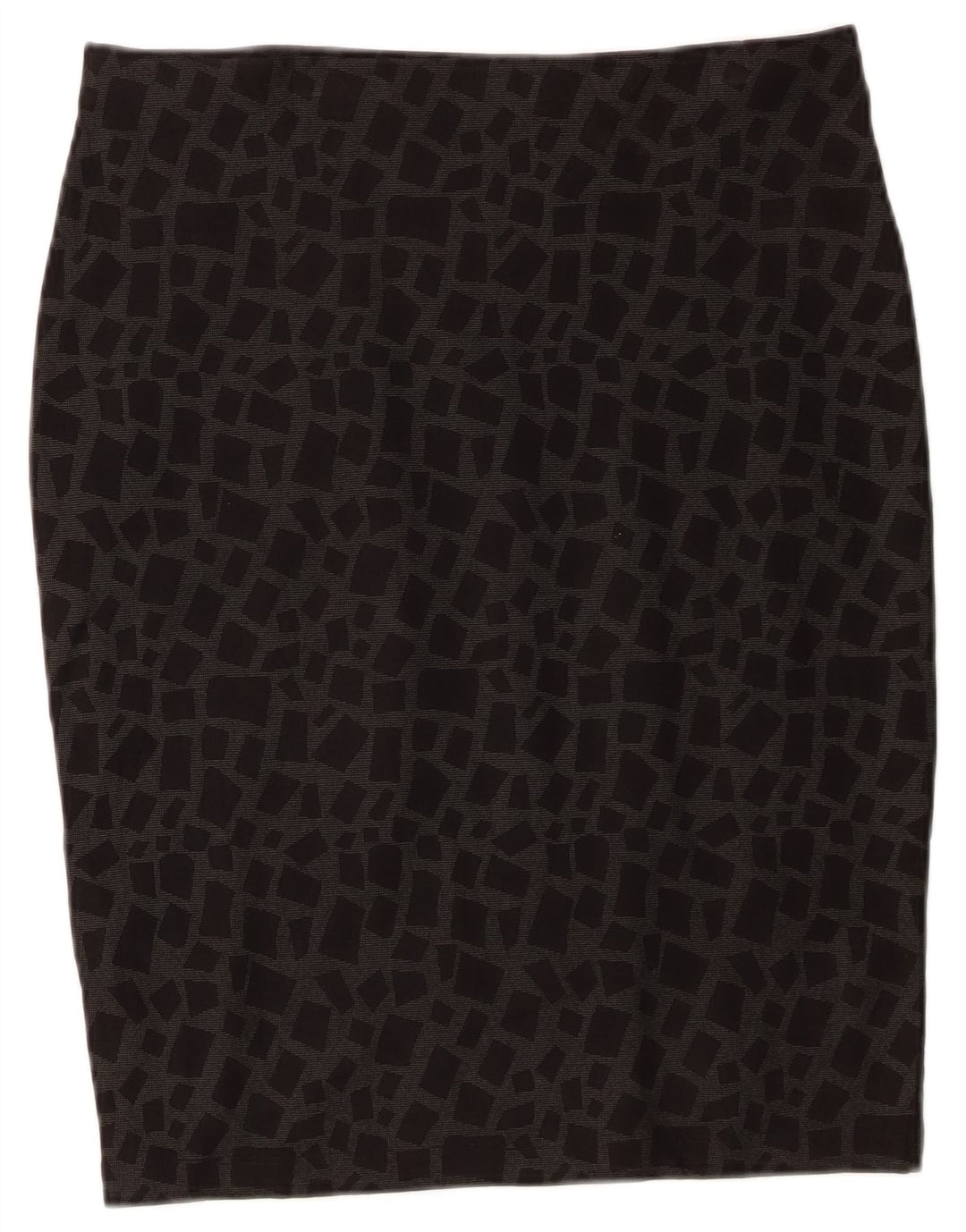 MARKS & SPENCER Womens Pencil Skirt UK 14 Large W32  Black Geometric