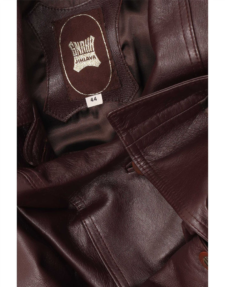 Vintage læderfrakke til kvinder IT 44 Medium Brun