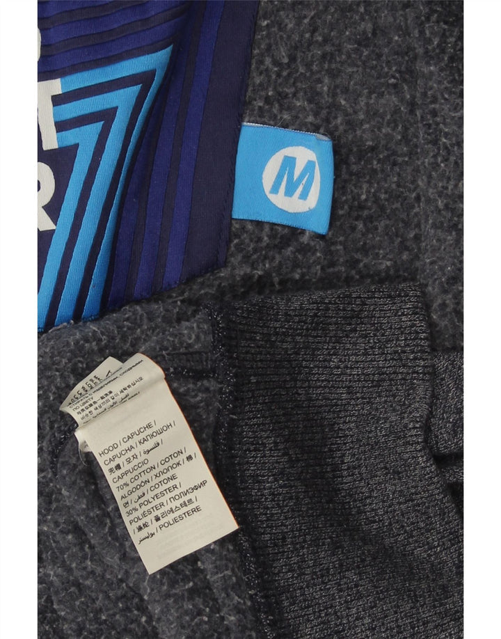 SUPERDRY Herre grafisk hættetrøje med lynlås mellem marineblå bomuld