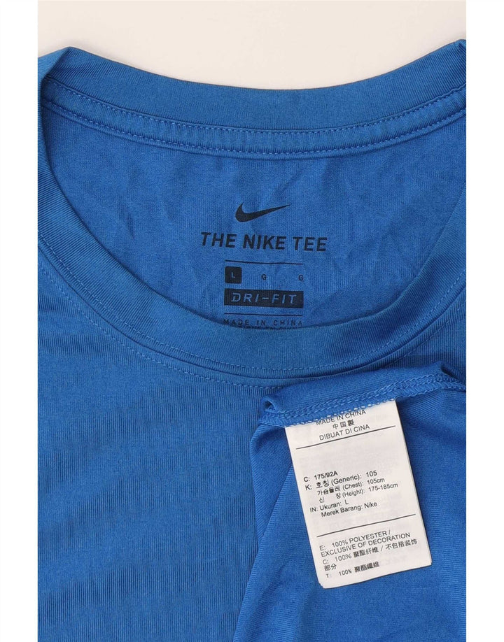 Nike Herre Dri Fit Vest Top Stor Blå Polyester