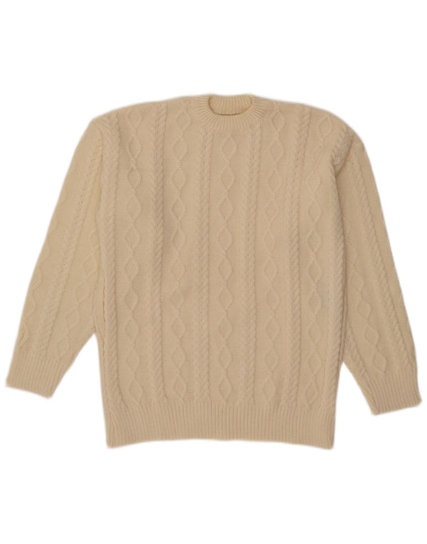Vintage herre rund hals sweater lille beige