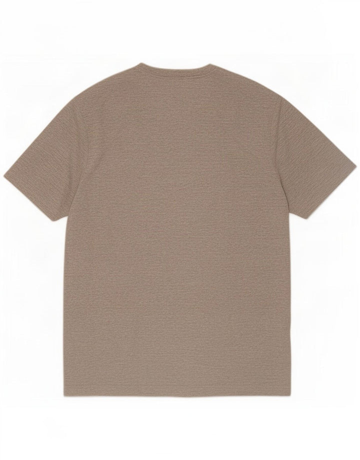 Izod Herre T-Shirt Top Lille Grå Bomuld
