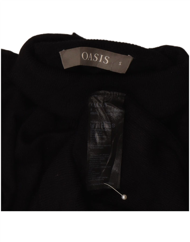 Oasis Dame Rullehals Sweater UK 10 Small Black Viscose
