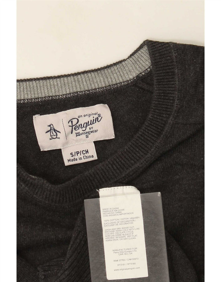 Penguin Herre Crew Neck Jumper Sweater lille grå bomuld