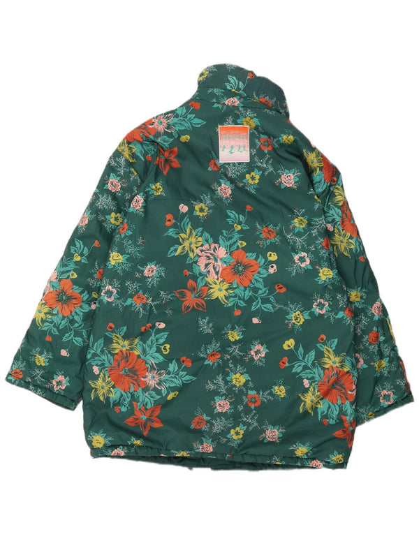 Stratos vendbar skijakke til kvinder EU 44 XL Grøn blomsterpolyester