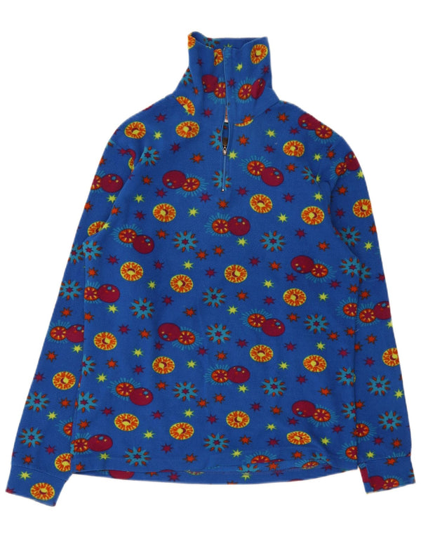 Conte of Florence Fleece Jumper med lynlås til mænd Medium Blue Floral