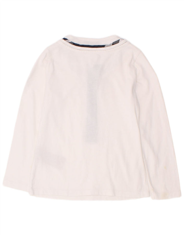 Burberry Girls Top Langærmet 4-5 År Hvid Bomuld