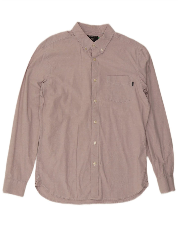 Dockers Herre Slim Shirt Medium Pink Bomuld