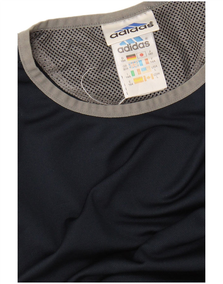 ADIDAS T-shirt til drenge 13-14 år marineblå polyester