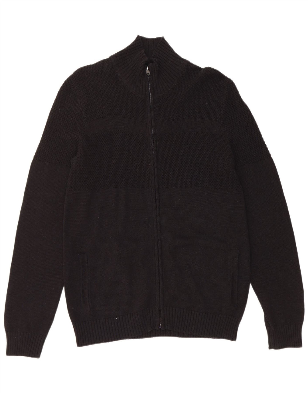 GUESS Herre cardigan sweater Stor sort bomuld