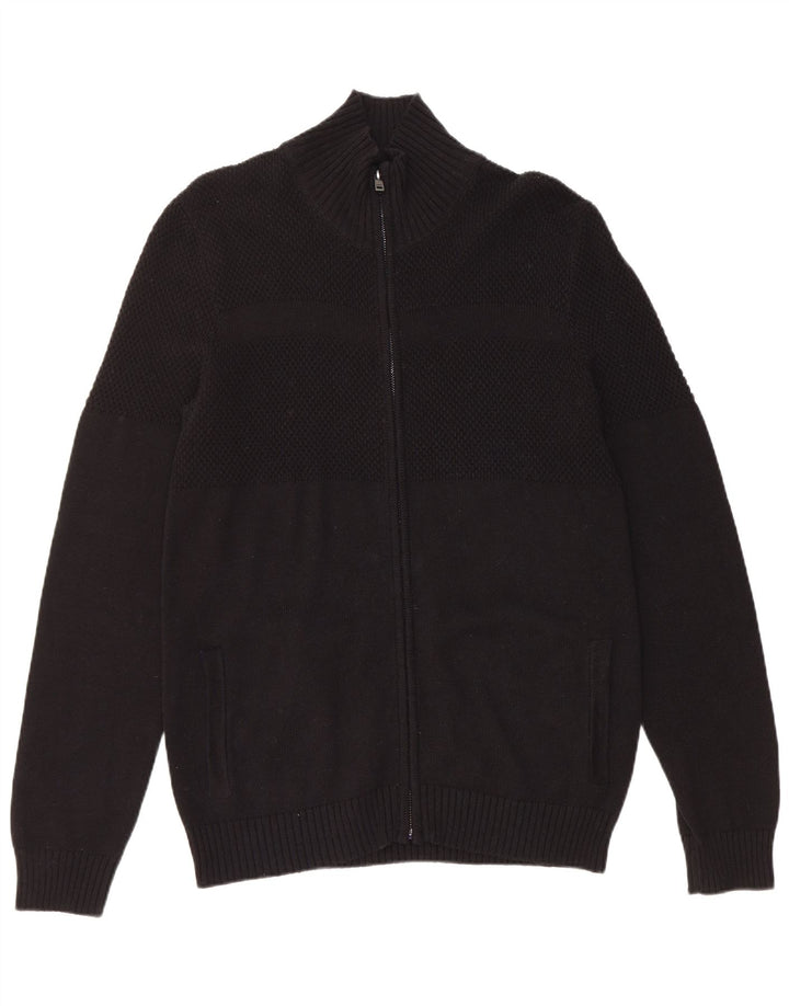 GUESS Herre cardigan sweater Stor sort bomuld