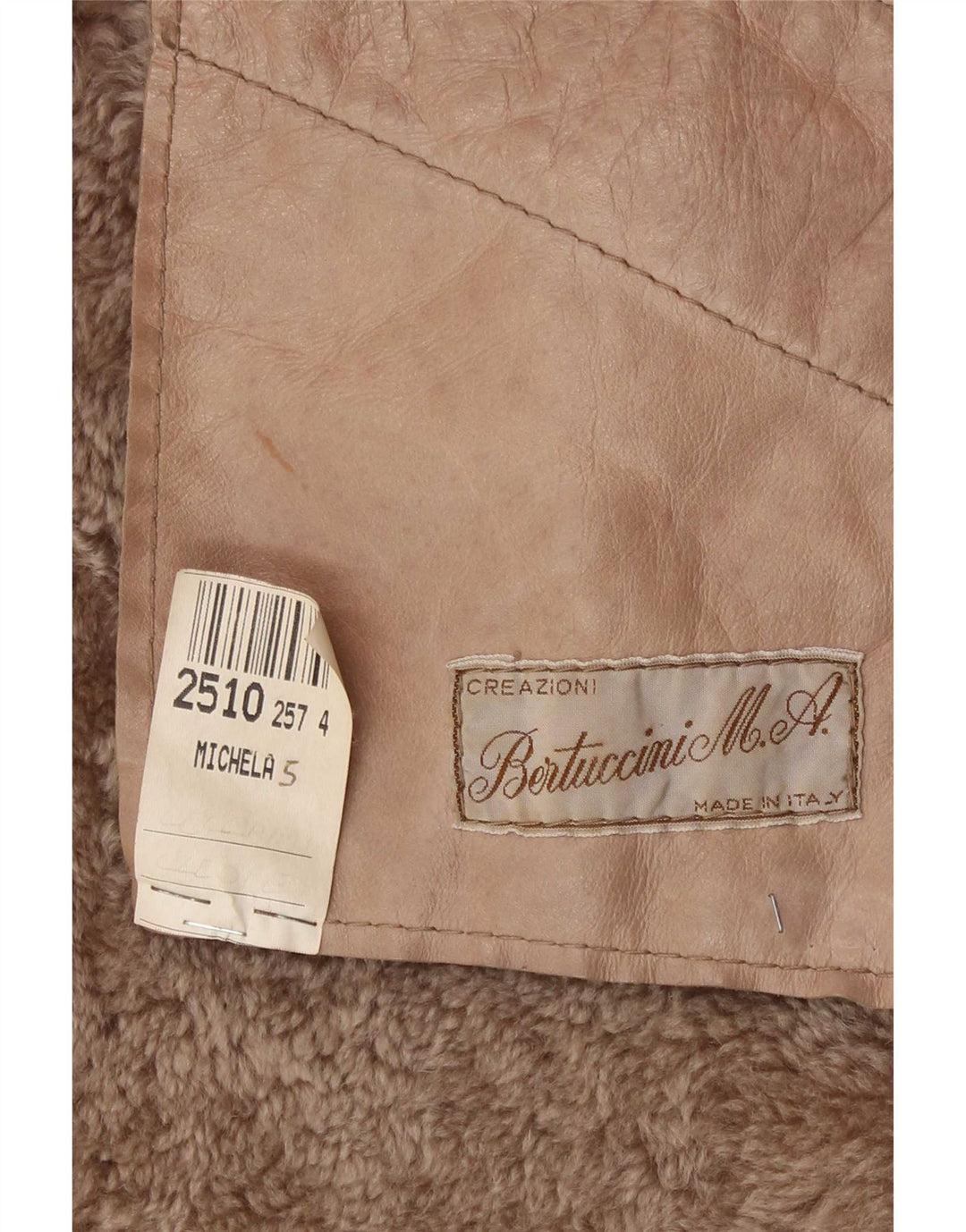 Vintage Dame Shearling Jacket UK 12 Medium Brown Classic