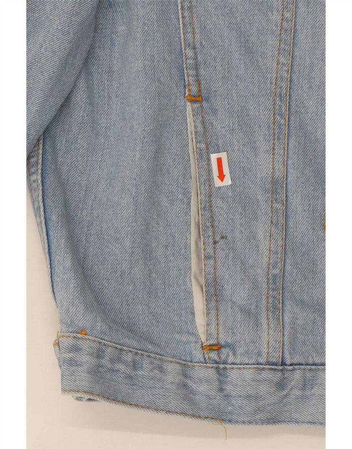 Chambers Dame grafisk denimjakke UK 12 Medium Blue Cotton