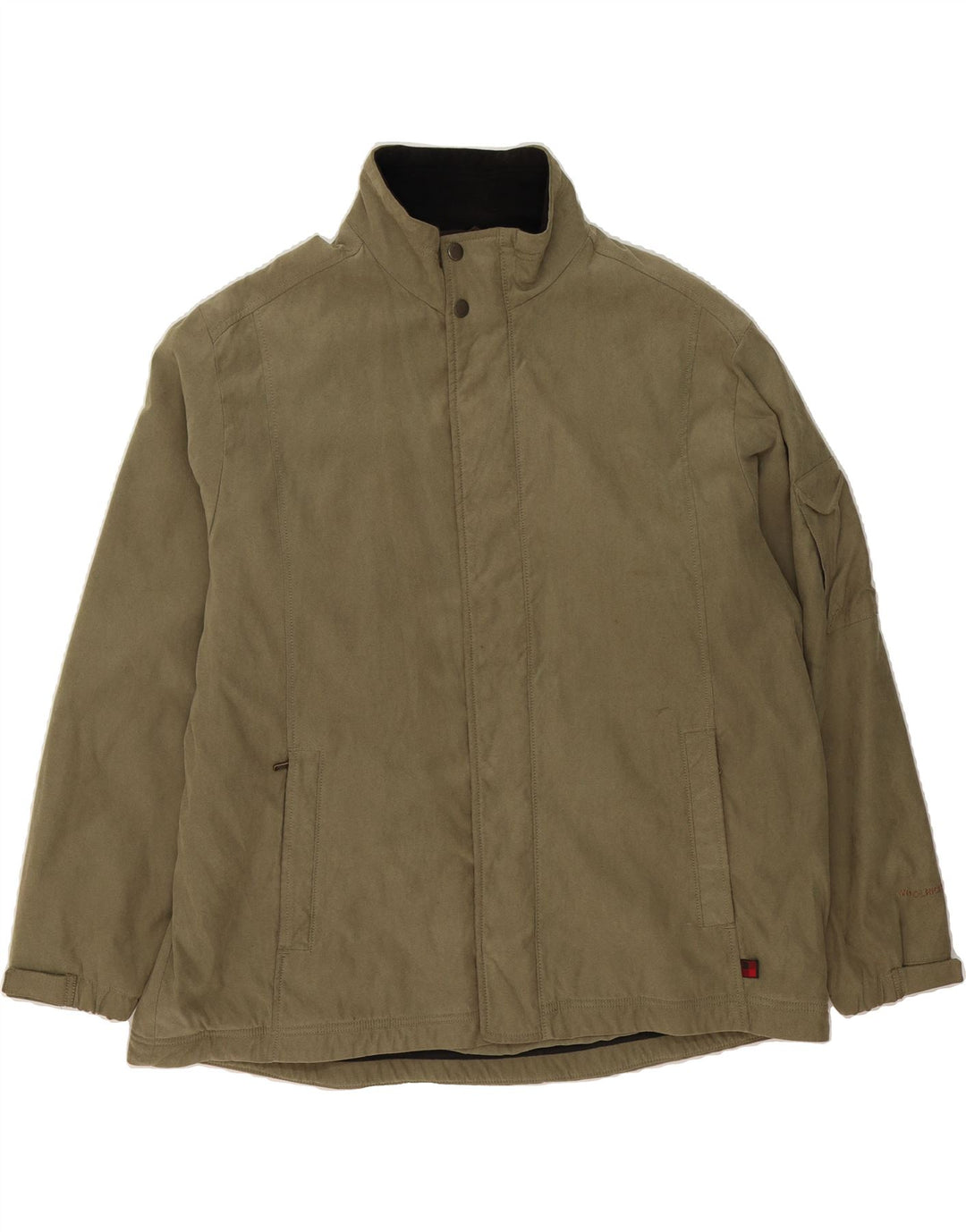 WOOLRICH Mens Windbreaker Jacket UK 44 2XL Khaki Nylon Vintage Woolrich and Second-Hand Woolrich from Messina Hembry 