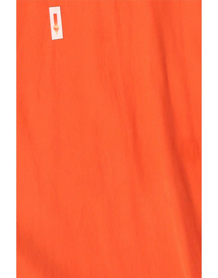 Zara Dame Se Through Kortærmede Maxikjole UK 14 Medium Orange Silke
